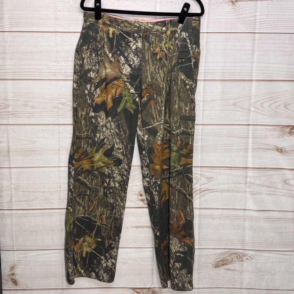 Mossy Oak Break-Up Infinity Camo Hunting Pants Pink Logo Ladies Medium 8/10